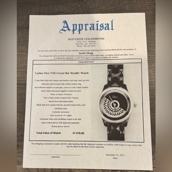 Dior limited edition Vlll grand ball time piece - Picture 7 of 7